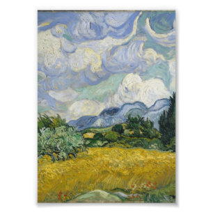 Impression Photo Champ de blé avec Cyprès par Vincent van Gogh