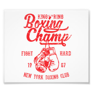 Impression Photo Champ de boxe New York Boxe Club combattre dur