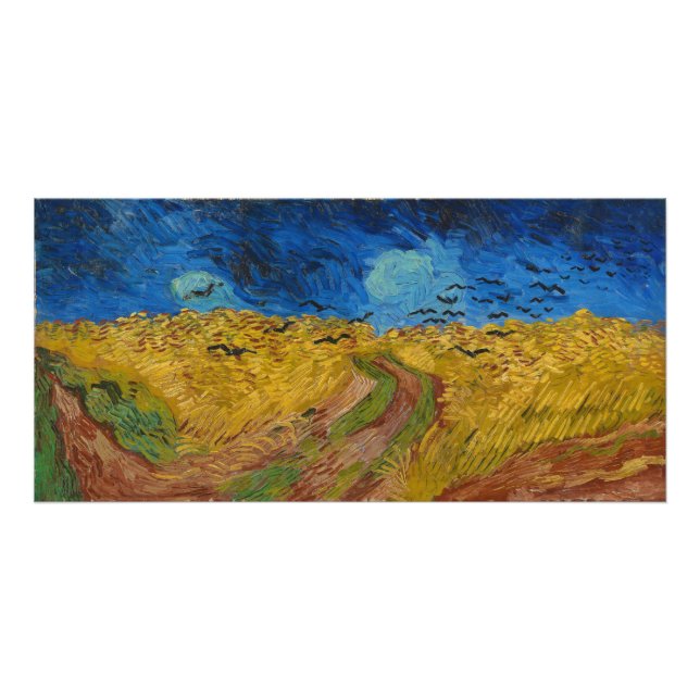 Impression Photo Champ de roues avec corbeaux (Devant)