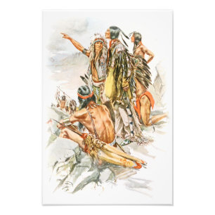 Impression Photo Chanson de Harrison Fisher de Hiawatha aux