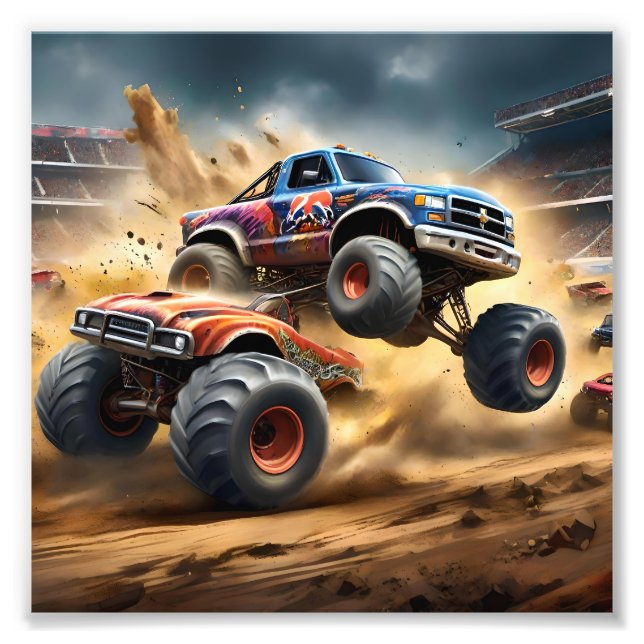 Impression Photo Chaos sur les roues : Monster Truck Smash Derby (Devant)
