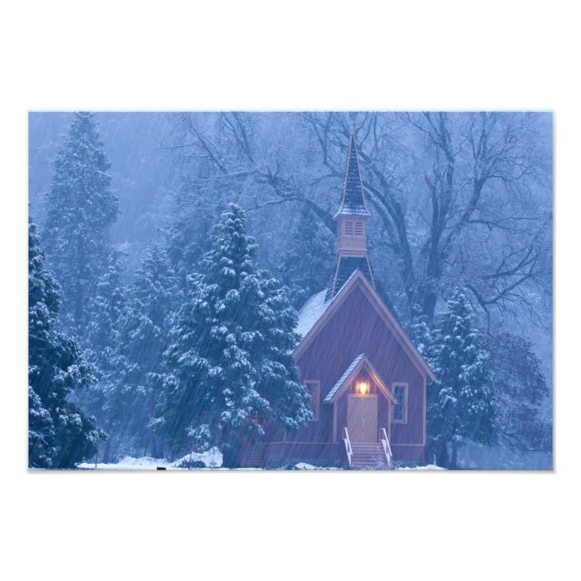 Impression Photo Chapelle historique de la vallée de Yosemite sous  (Devant)
