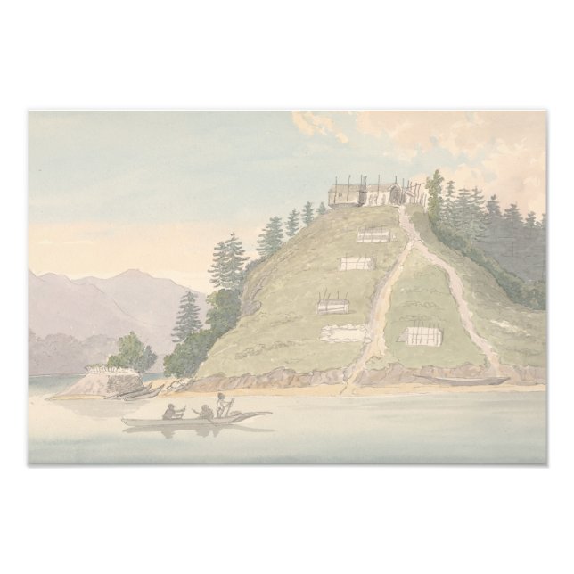 Impression Photo Charles Hamilton Smith -Village d'Amical Indien (Devant)