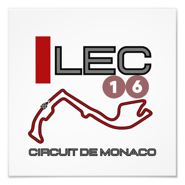 Impression Photo Charles Leclerc, Formule 1, Grand Prix de Monaco (Devant)