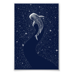 Impression Photo Chartreuse Sharks Art   Vintage de requin-fleurs