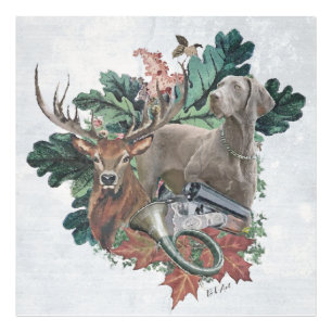 Impression Photo Chasse avec un Weimaraner, "Grey Ghost"