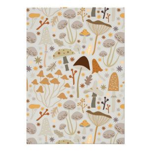 Impression Photo Chasseur de champignons Champignons du milieu du s