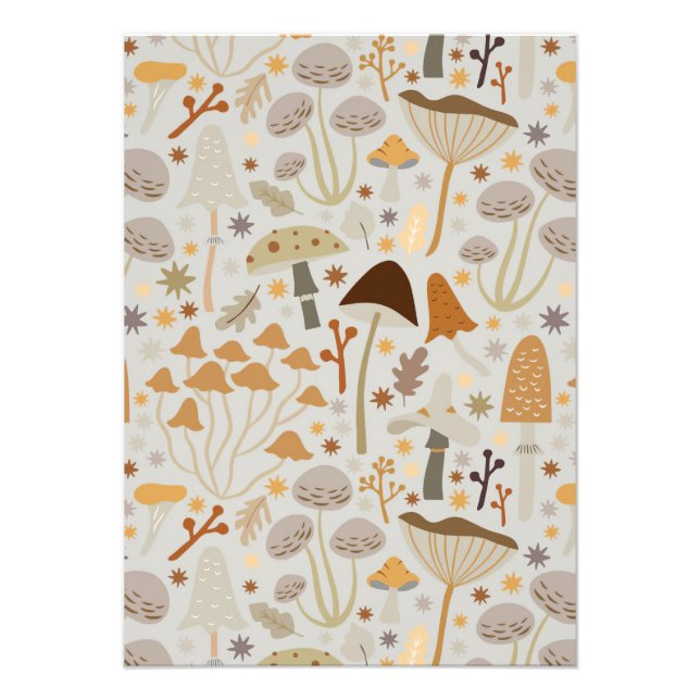 Impression Photo Chasseur de champignons Champignons du milieu du s (Devant)