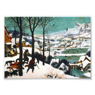 Impression Photo Chasseurs dans le paysage de neige Pieter Bruegel