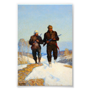 Impression Photo Chasseurs de cerfs par Newell Convers Wyeth