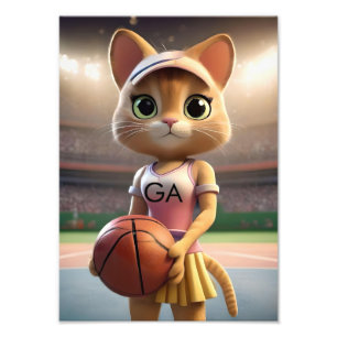 Impression Photo Chat de Netball Féminin,