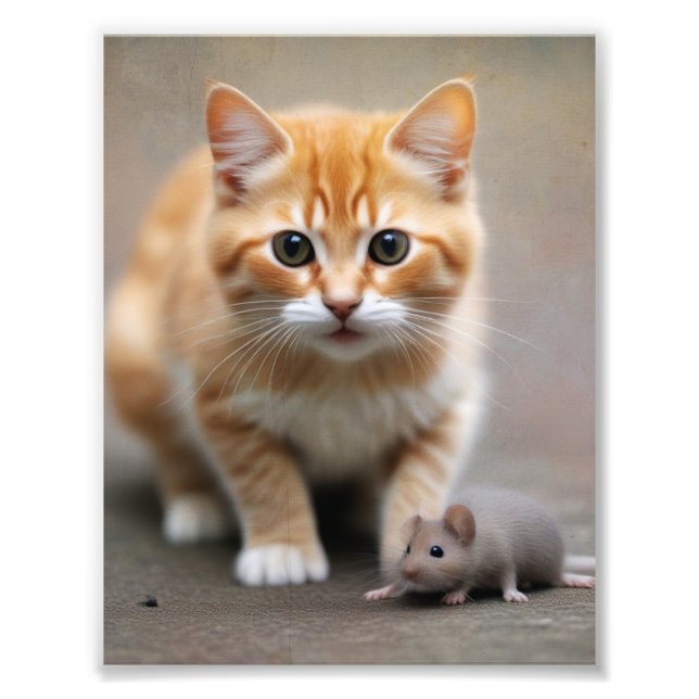 Impression Photo Chat et Souris (Devant)