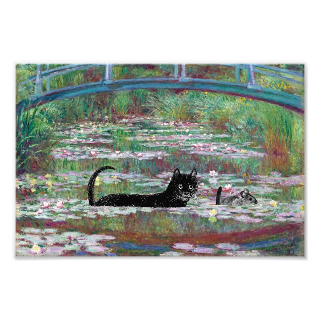 Impression Photo Chat et souris sous le pont (Devant)