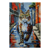 chat, kotofey, rue, ville, animal