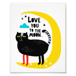 Impression Photo Chat sur la lune