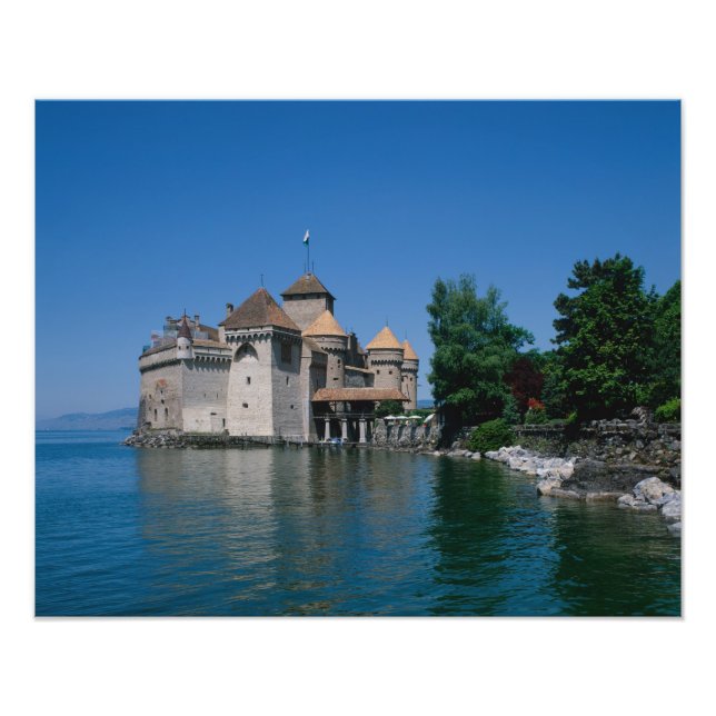 Impression Photo Château Chillon, Lac Léman, Canton de Vaud, (Devant)