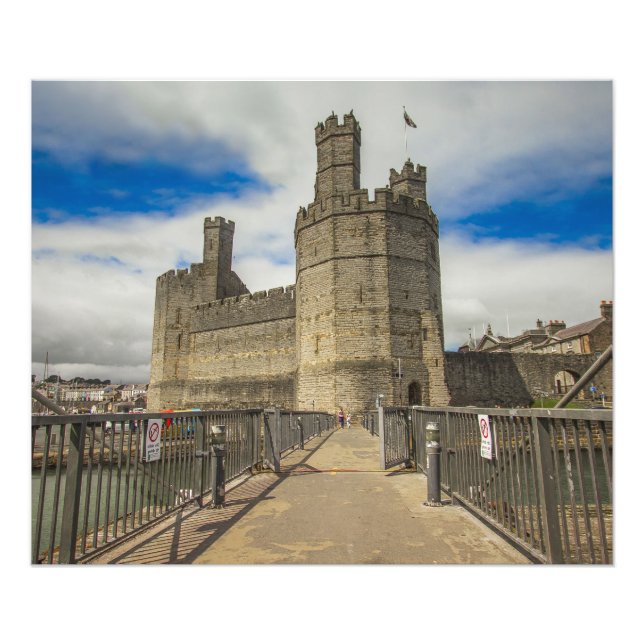 Impression Photo Château de Caernarfon au Pays de Galles. (Devant)