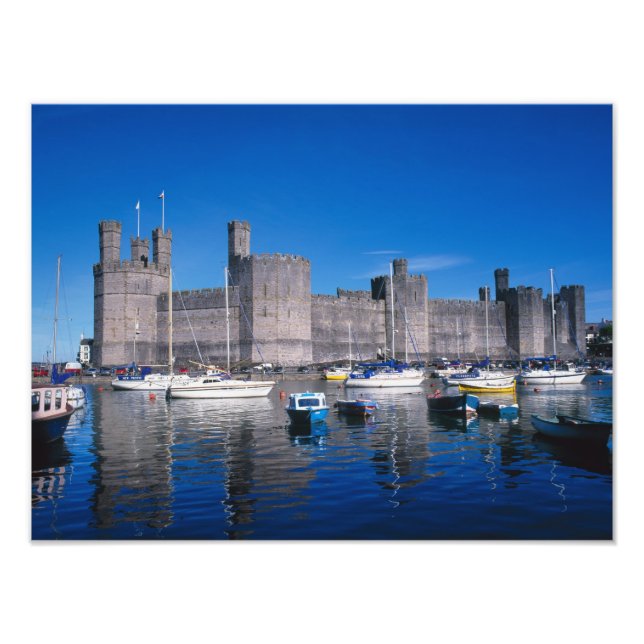 Impression Photo Château de Caernarfon, Gwynedd, Pays de Galles (Devant)