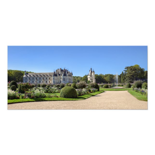 Impression Photo Château de Chenonceau dans la vallée de la Loire - (Devant)