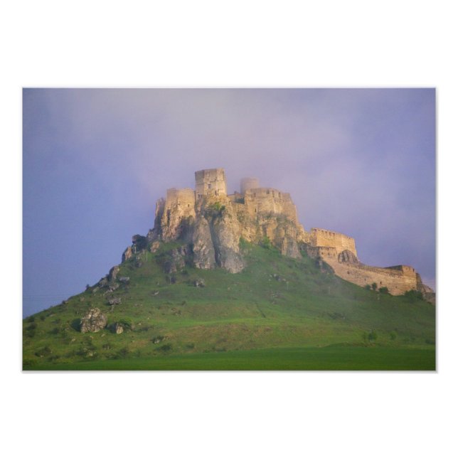 Impression Photo Château de Spiš dans la brume, Slovaquie (Devant)