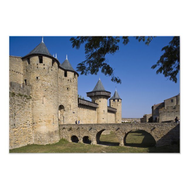 Impression Photo Château des Comtes, Carcassonne, Aude, Languedoc, (Devant)
