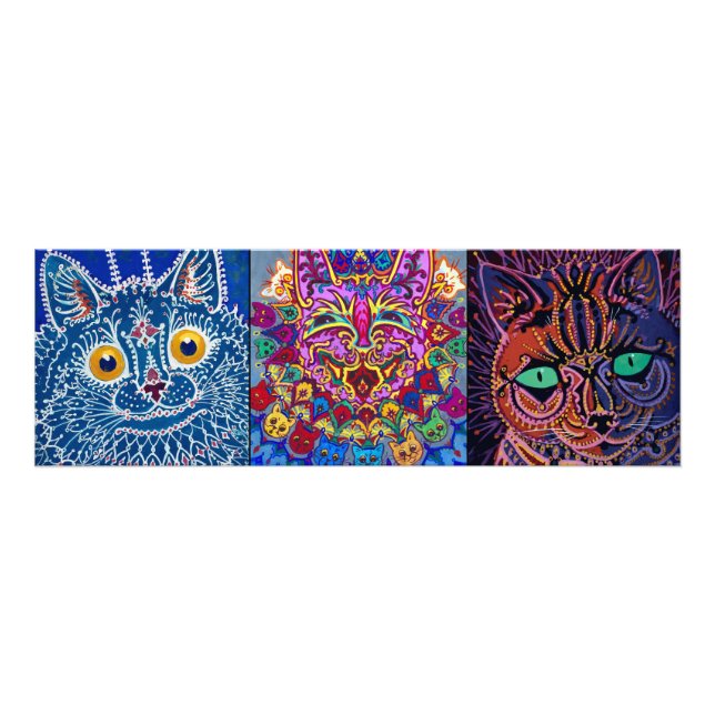Impression Photo Chats décoratifs de Louis Wain (Devant)