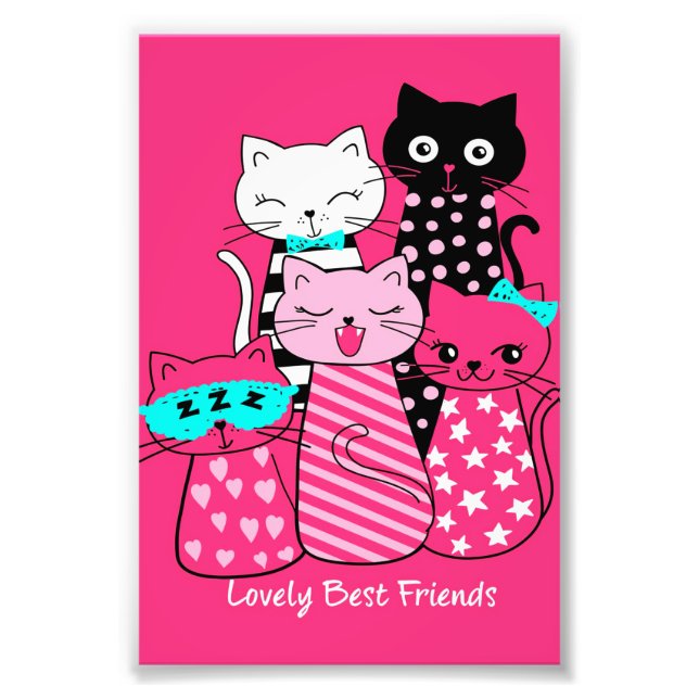 Impression Photo Chats mignons Meilleurs Amis Cadeau Funny Chat Kit (Devant)