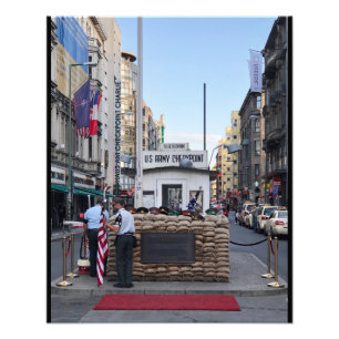 Impression Photo Checkpoint Charlie Berlin   Version couleur