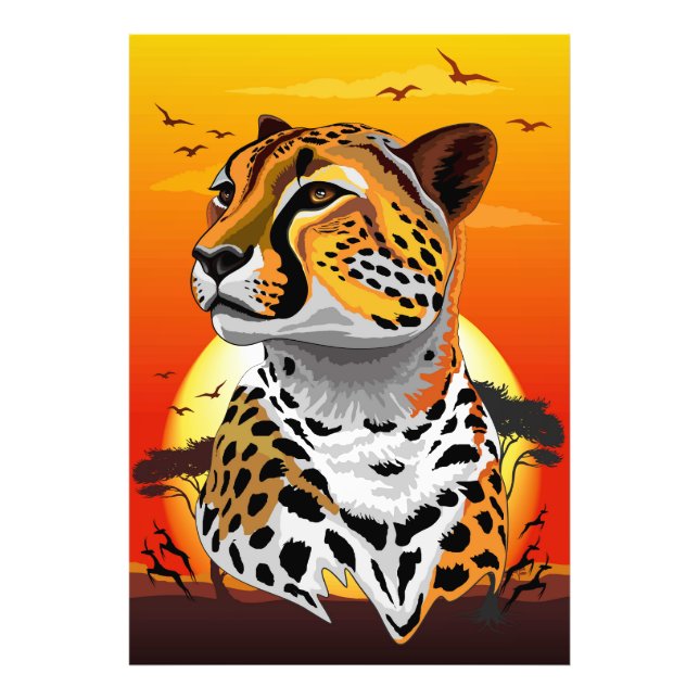 Impression Photo Cheetah African Feline Wild Animal (Devant)