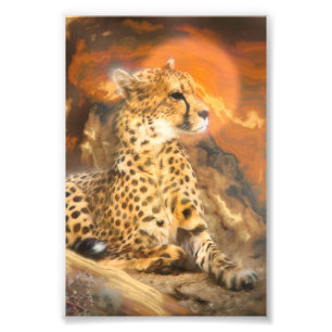 IMPRESSION PHOTO CHEETAH REPOSANT