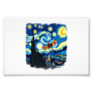 Impression Photo Chemise libellule artistique Van Gogh Nuit étoilée