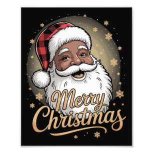 Impression Photo Chemises de Noël afro-américaines Père Noël