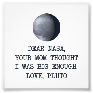 Impression Photo Cher Nasa Love Pluto
