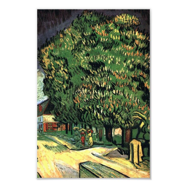 Impression Photo Chestnut Trees in Blossom - Gogh (Devant)