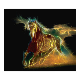 Impression Photo Cheval fractal