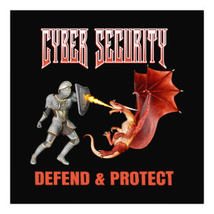 Impression Photo Chevalier de la cybersécurité Défense du dragon