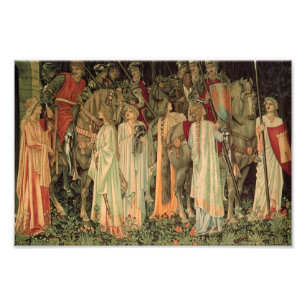 Impression Photo Chevaliers médiévaux de la Table Ronde