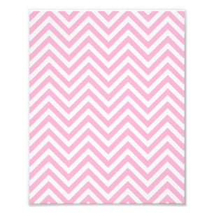 Impression Photo Chevron Motif rose blanc ZigZag pour elle
