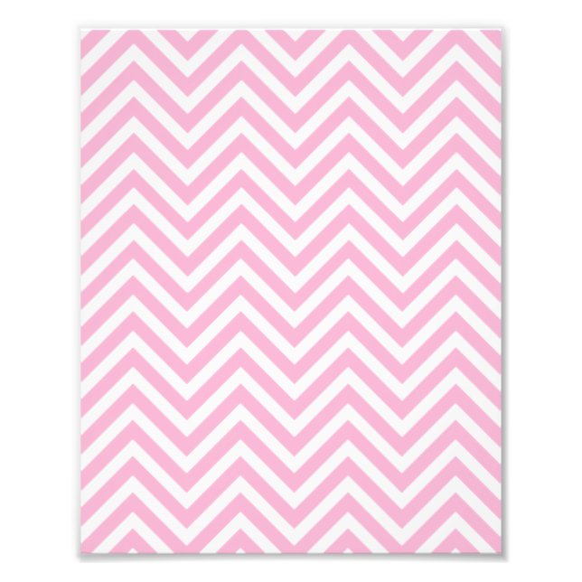 Impression Photo Chevron Motif rose blanc ZigZag pour elle (Devant)