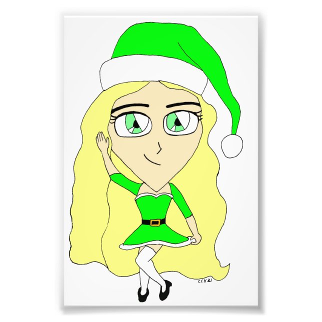 Impression Photo Chibi de Noël (Devant)