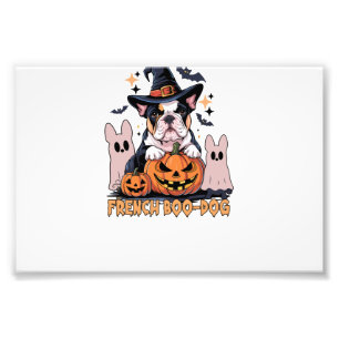 Impression Photo Chien Boo Français Mignon Frenchie Halloween Fantô