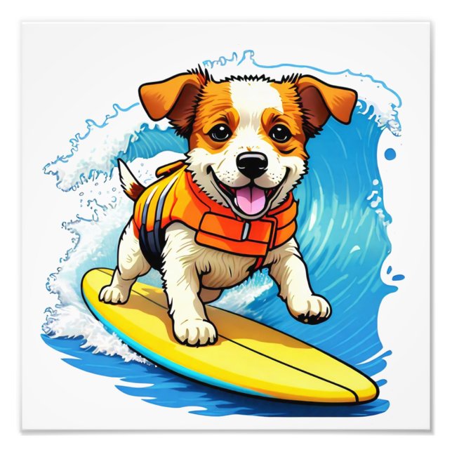 Impression Photo Chien de surf (Devant)