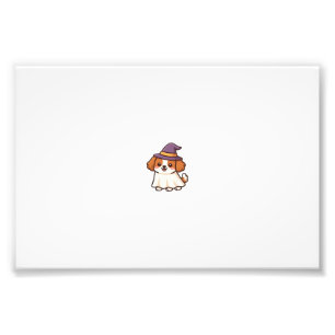 Impression Photo Chien effrayant mignon � T-shirt classique Kawaii