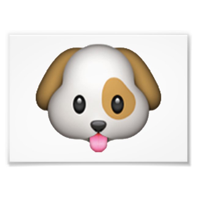 Impression Photo Chien - Emoji (Devant)