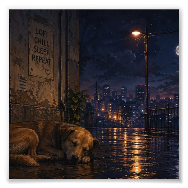 Impression Photo Chien endormi (Devant)