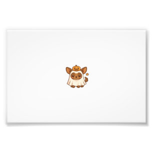 Impression Photo Chien Kawaii Halloween � Citrouille Fantôme Chien