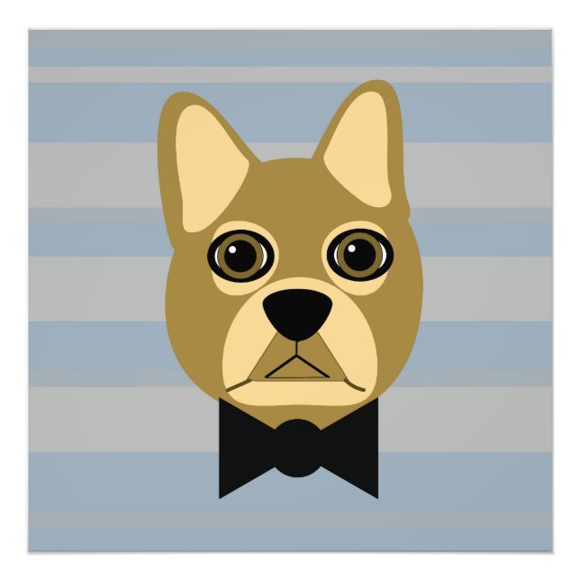 Impression Photo Chien-taureau Brown, Grilles (Devant)