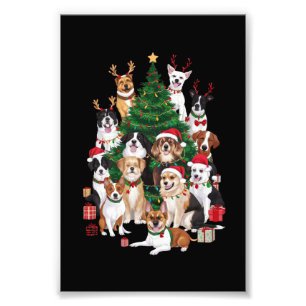 Impression Photo Chiens de Noël Amateur de Chien Fête Maman de Chie