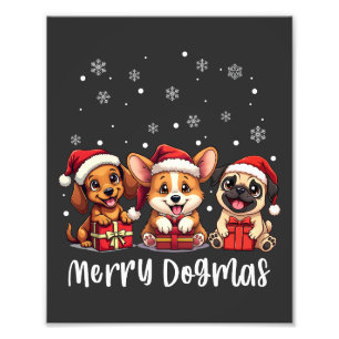 Impression Photo Chiens de Noël Chiens de Noël Joyeux Dogmas