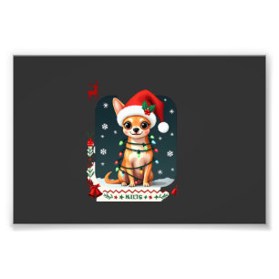 Impression Photo Chihuahua Noël Santa Sweatshirt Horrible Chien Ama